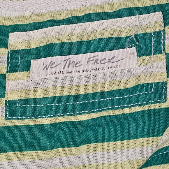 We the Free Stripe Button Up Tunic Dress Women Size XS Cotton - Picture 4 of 14